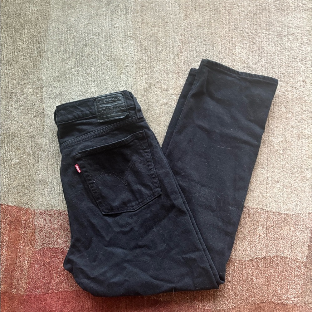 Levi's Premium Wedge Straight Black Jeans - Sz 28